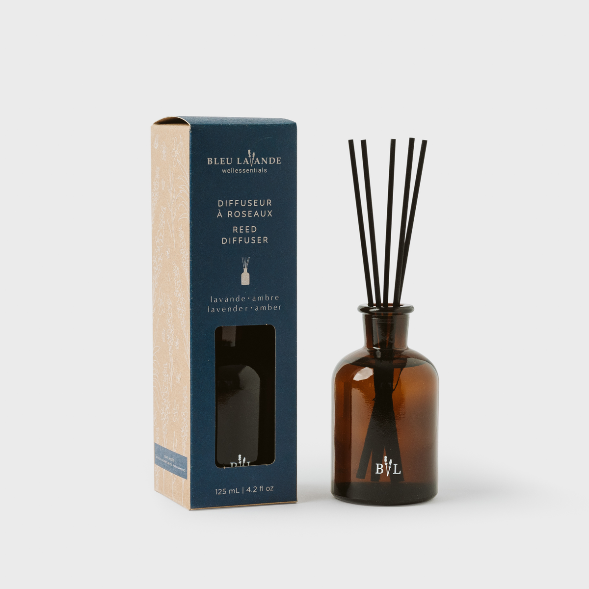 Diffuseur à roseaux lavande et ambre en cadeau