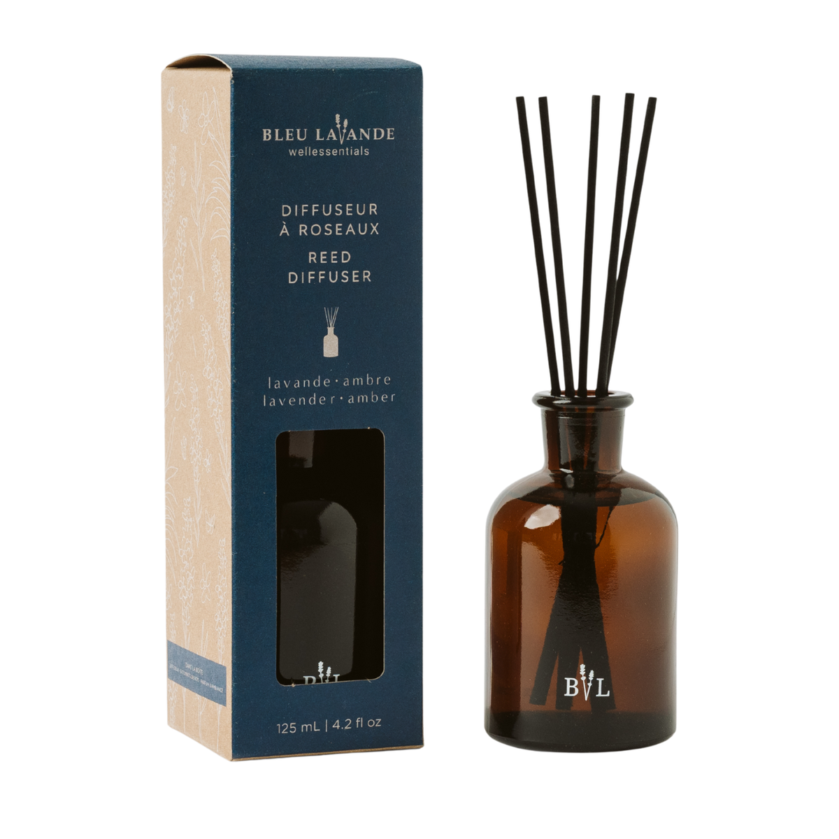 Ensemble-cadeau diffuseur à roseaux lavande et ambre