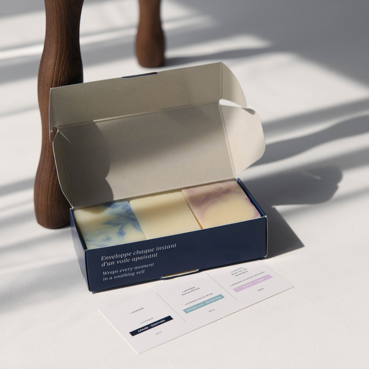 Ensemble-cadeau de savons artisanaux de Bleu Lavande