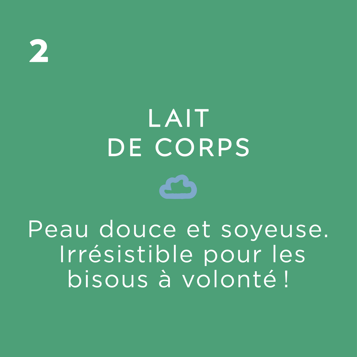 Étape 2 de la routine bébé avec le lait de corps de la collection Lavandine