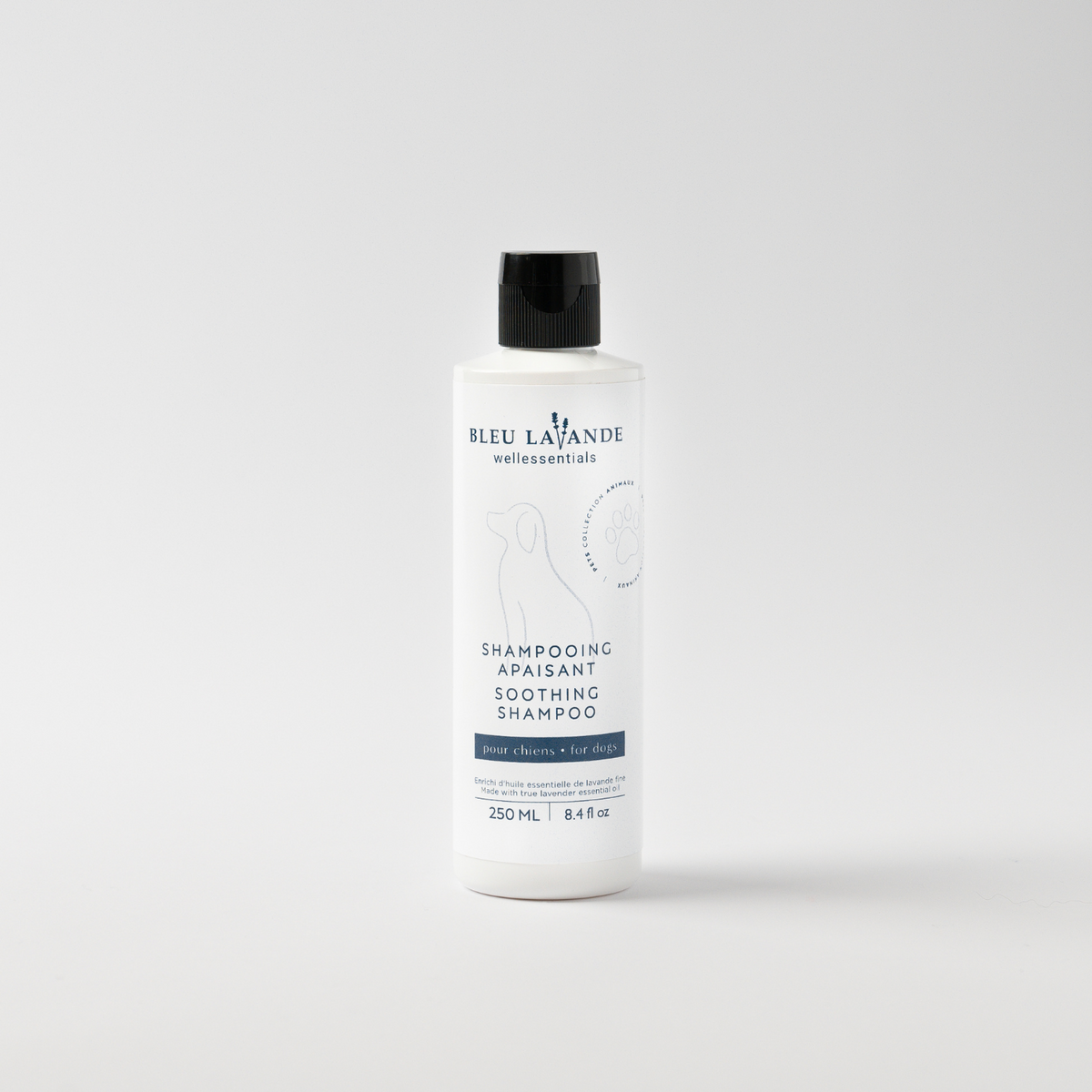 Shampoing apaisant pour les chiens de Bleu Lavande