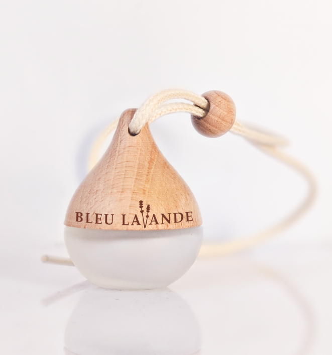 Diffuseur d'huiles essentielles pures Goutte de Bleu Lavande gravé